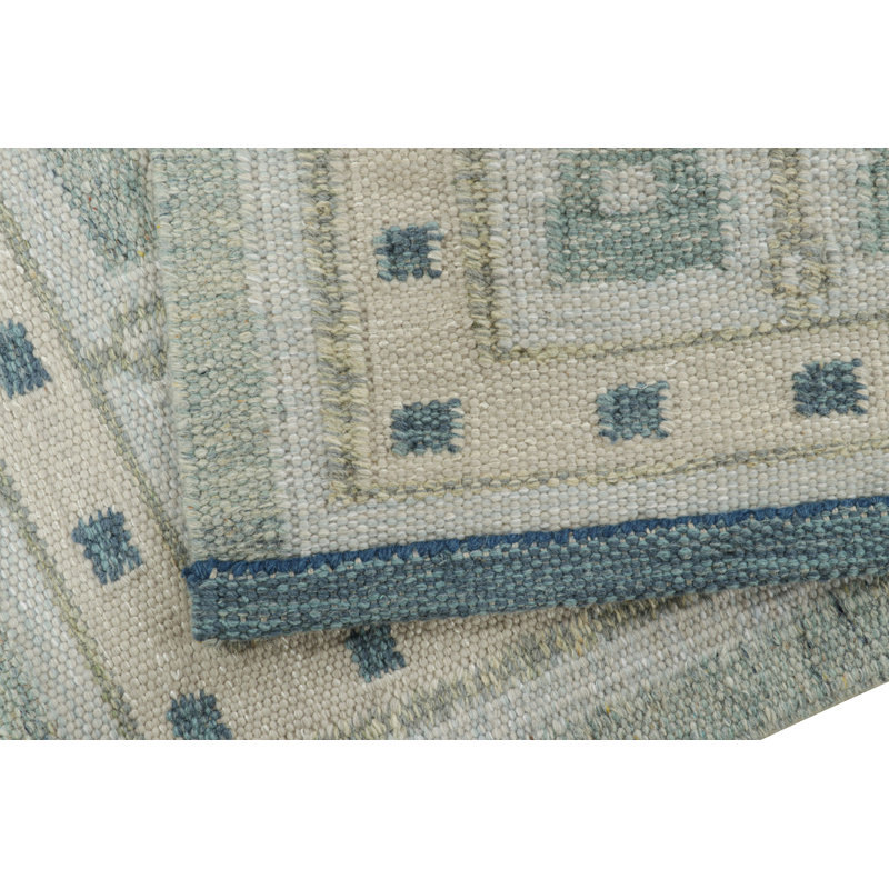 Scandinavian Wool Geometric Area Rug, Rectangle 13' x 19'