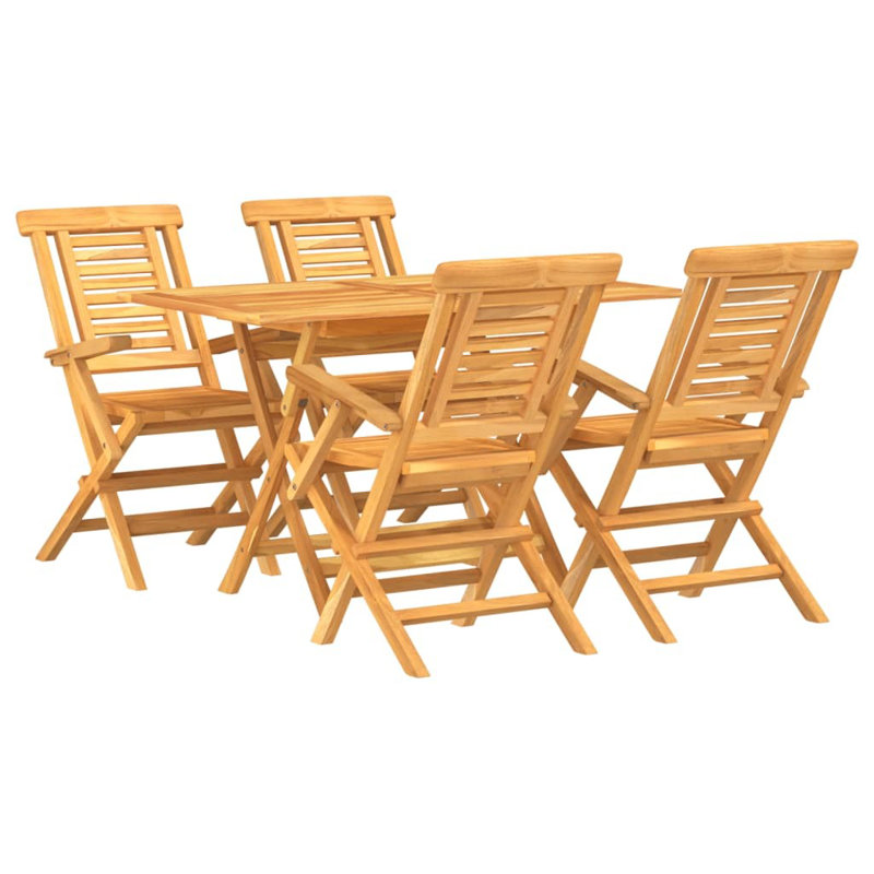 Lapwai 4 - Person Teak Patio Dining Set with Rectangular Table