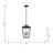 Kennewick 2 Light Outdoor Fixture With Clear Seeded Shade-112699525