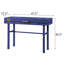 Bureau bleu avec coffre de rangement rectangulaire