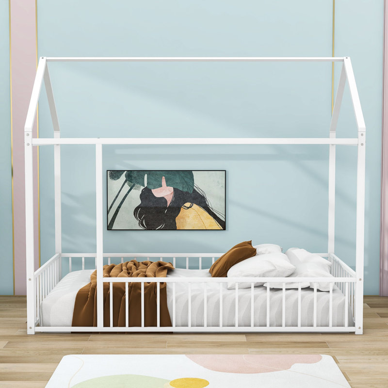 Boileau Metal Platform Bed, White