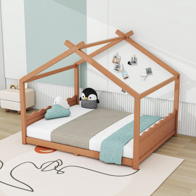House Floor Bed with Slats