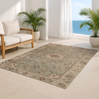 Tapis gris d'intérieur et d'extérieur Tabriz