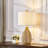 25" Coastal Farmhouse Handwoven Rope Rattan Table Lamp with Soft Lighting
