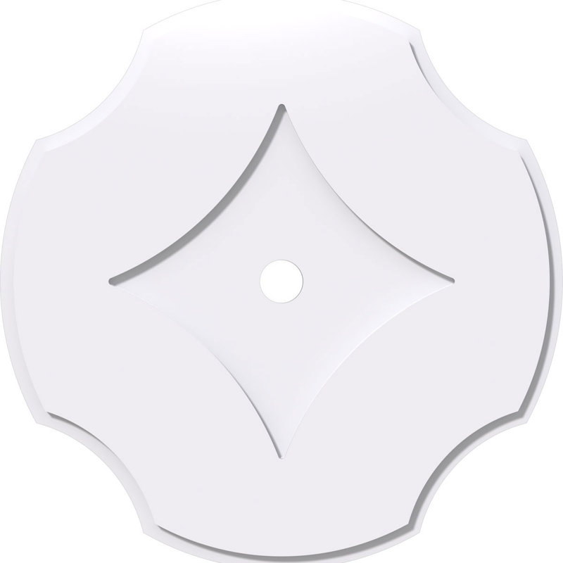 Médaillon de plafond contemporain en PVC de qualité architecturale Percival 20 po x P 2 po x P 7 po x P 1 po