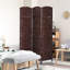 Cloison 3 panneaux Brown Weave - 6 pi de hauteur. Écran d'intimité artistique avec style. Idéal pour les petits espaces et les appartements. Panneaux hauts portatifs pliables, brun. Espaces. Conception. Rangement facile à plier