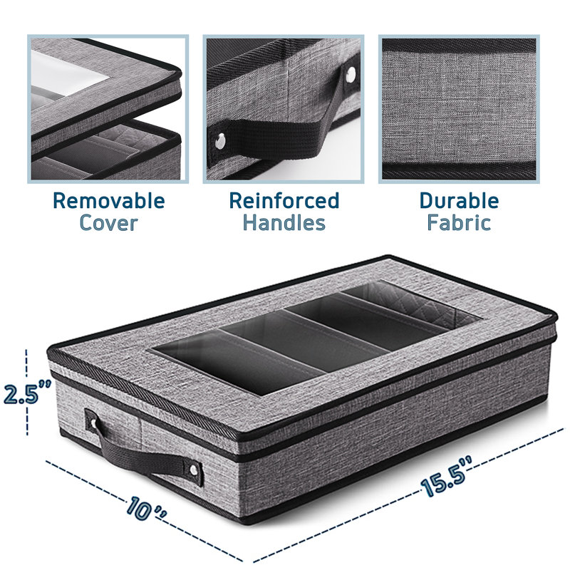 Boîte de rangement rigide pour couverts et ustensiles, Gray
