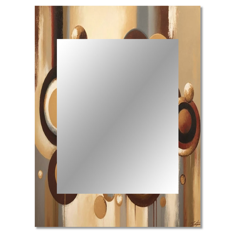 Aged Barrel Universes V - Abstract Unique Wall Mirror, Modern Mirror, Printed Metal Art, 40" x 30"
