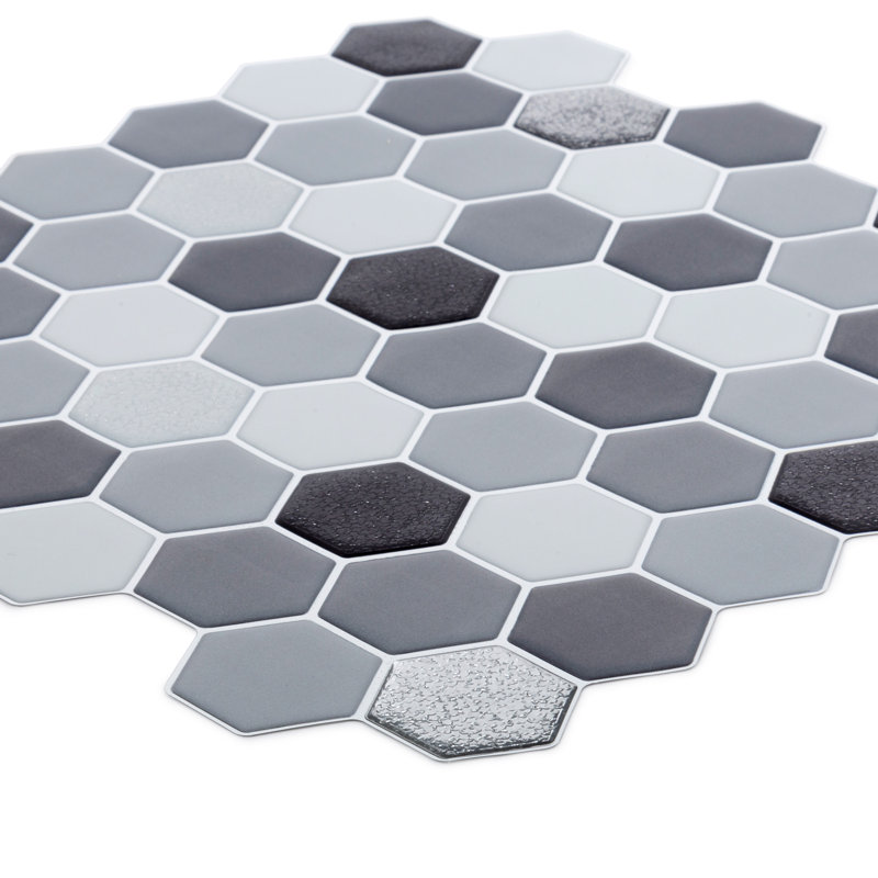 Carreau de mosaïque en pvc à écorce en pvc 10 po x 10 po