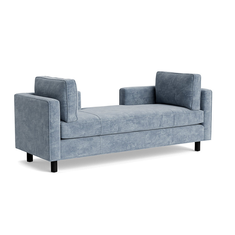 Salon de chasse au fini bois, Vintage Chenille - Smoky Blue, Black