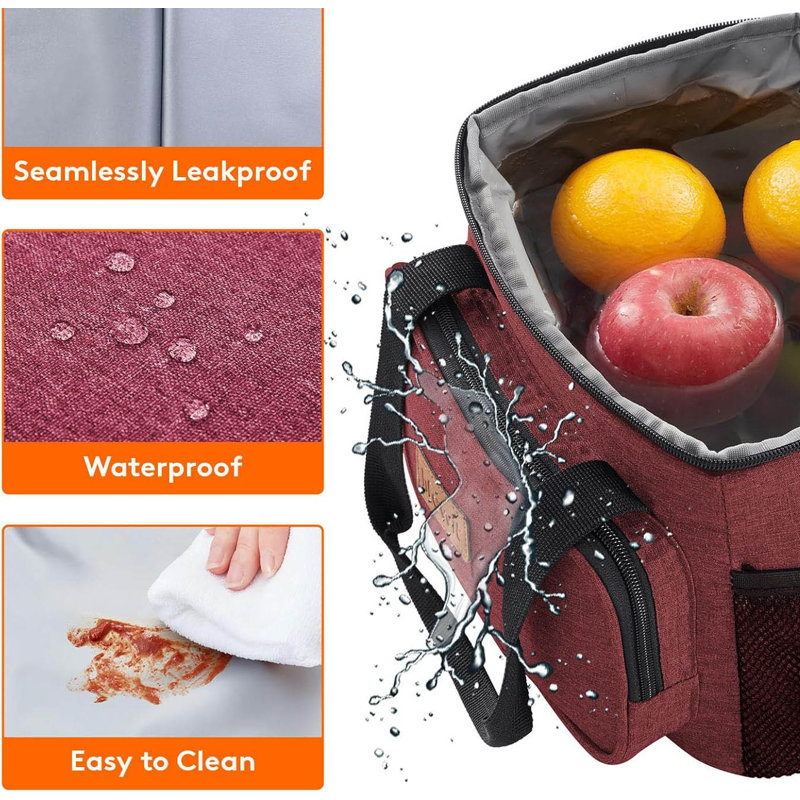 Large Lunch Bag(8.5L), Burgundy