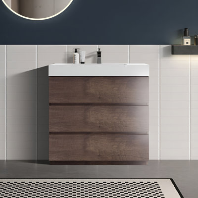 Meuble-lavabo sur pied simple Deandrick