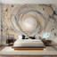 Abstrait marbre tourbillon de papier peint inspiré d'une géode-757774542-757774530