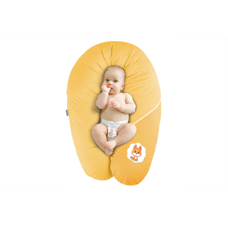 Animals Friends Cot Pillowcase, Orange - fox