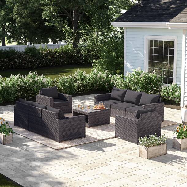 Sol 72 Outdoor™ Humnoke 91'' Wicker Outdoor Patio Sectional & Reviews ...