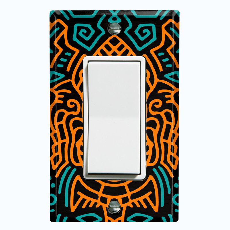 Patterned 1 - Gang Toggle Light Switch Standard Wall Plate