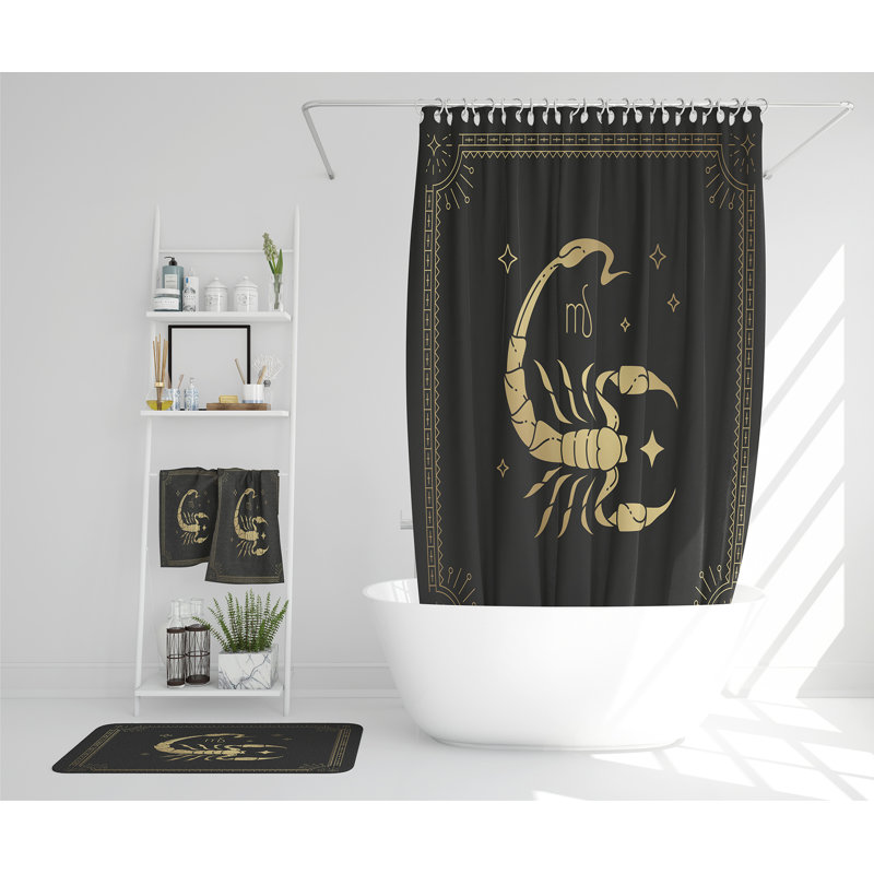 Nestora Polyester Shower Curtain Set