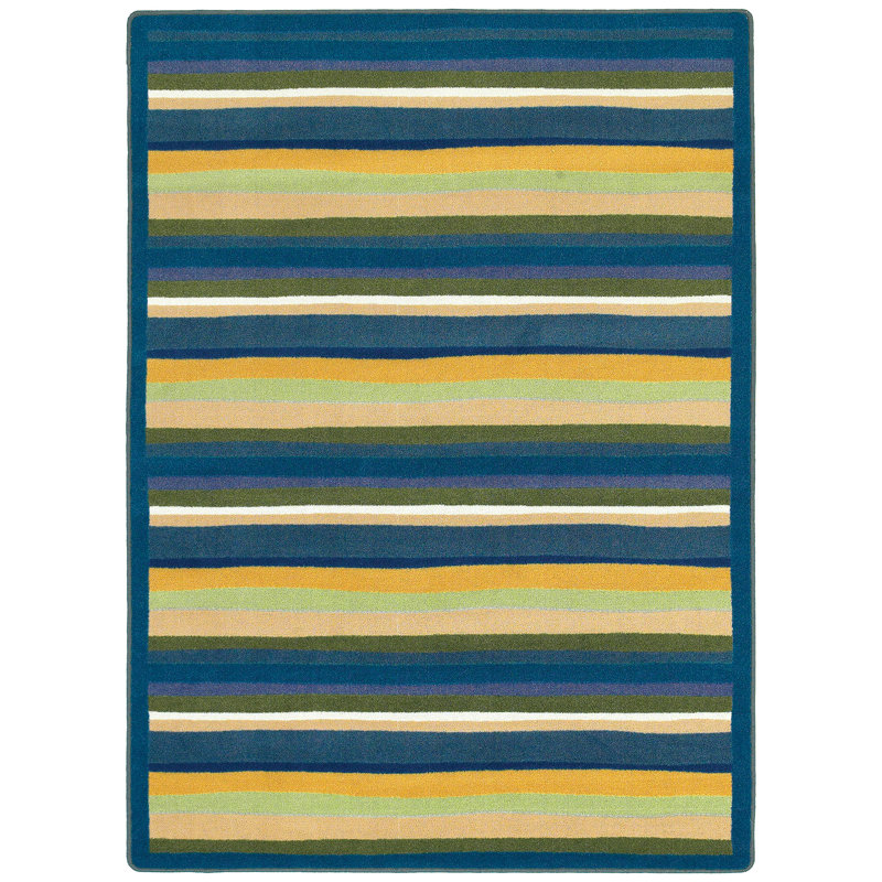 Just for Kids Yipes Stripes Area Rug, Rectangle 5'4" x 7'8"
