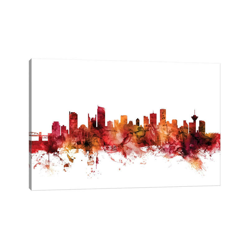 Vancouver, Canada Skyline by Michael Tompsett - 1 Piece Wrapped Canvas Wall Art, 66.04 cm H x 45.72 cm W x 3.175 cm D