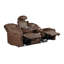 3-piece Set: Power Reclining Sofa with Drop-Down Table, Console Loveseat, & Glider Recliner, Black-1085059527