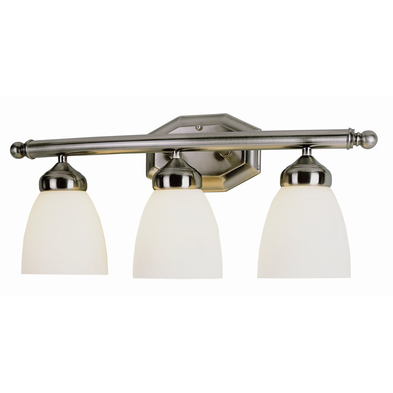 Éclairage de salle de bain à intensité variable 3 lumières Souder, Nickel brossé