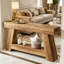 Console de 70,9 pouces de long, table d'entrée de style maison de campagne avec rangement, canapé à 2 niveaux derrière le canapé pour le salon, le couloir et l'entrée