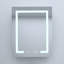 24 in. W x 30 in. H Rectangular Silver Aluminum Recessed/Surface Mount Right Medicine Cabinet with Mirror LED and Clock