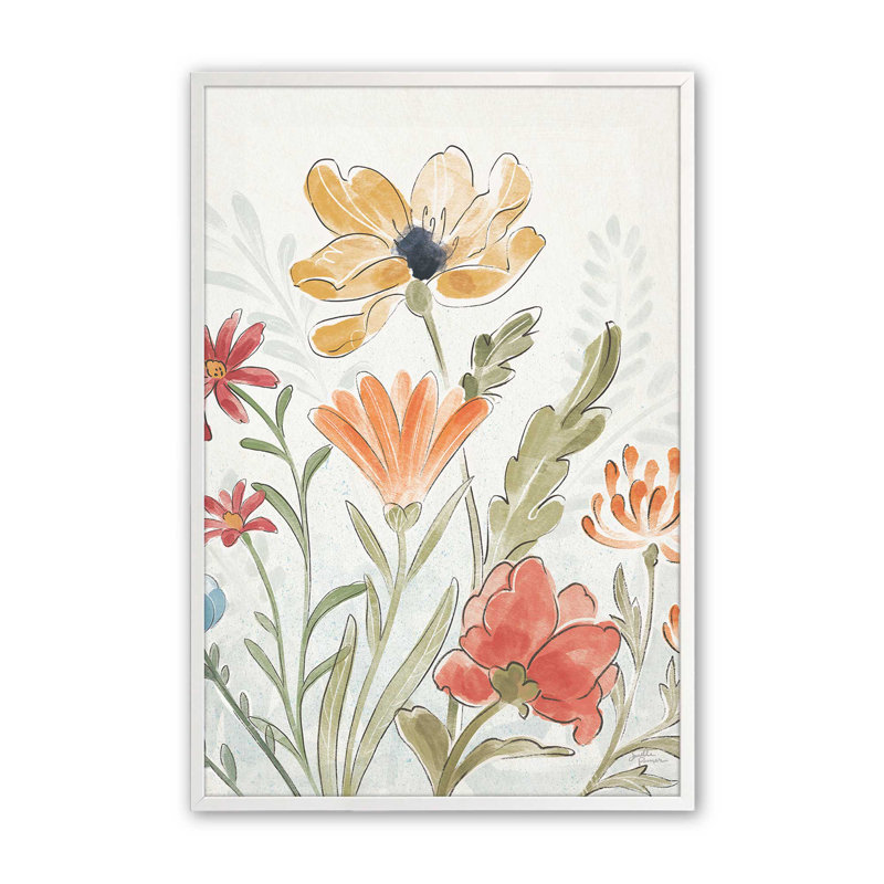 «Garden Melody In Bloom III», H 11 po x l 9 po, Blanc opaque