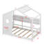 Lit sur pied pour enfant, lit Montessori pour enfants avec tablette de rangement, lit de jeu avec toit-58022010-58022011