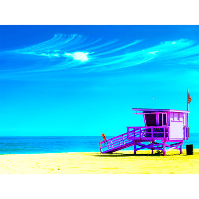 Los Angeles Beach, Los Angeles, Californie - reproduction de photo sur toile tendue
