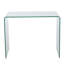  Console moderne en verre trempé avec bordure en cascade, transparent
