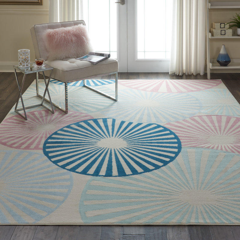 Tapis ivoire moderne Bo, Rectangle 7 pi 10 po x 9 pi 10 po