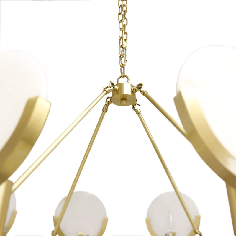 Vendome Marble & Brushed Gold Chandelier