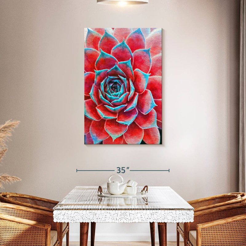 Harnek Crimson Succulents, 45" H x 30" W