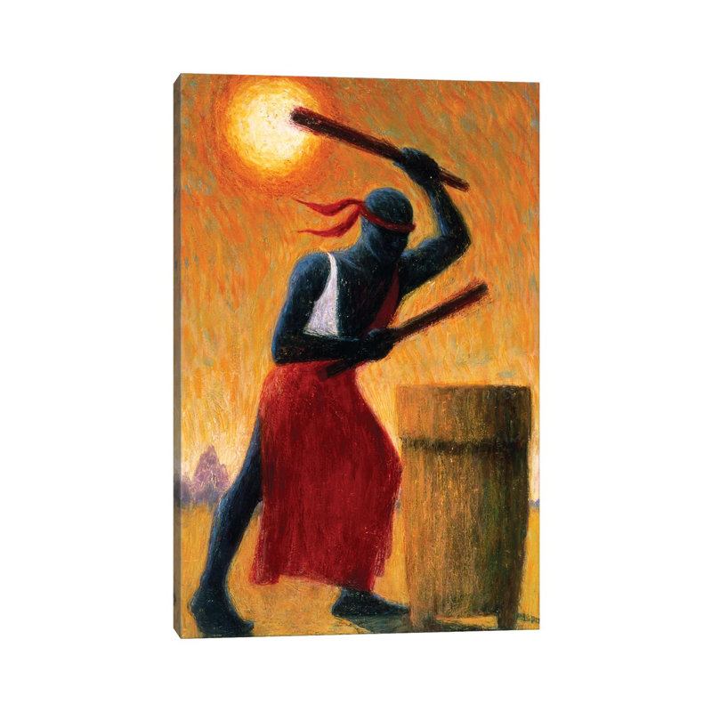 The Drummer 1 Piece Wrapped Canvas Painting, 66.04 cm H x 45.72 cm W x 3.175 cm D