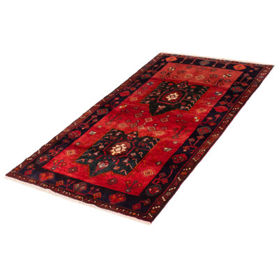 One-of-a-Kind 4'3" X 7'7" 1990s Wool Area Rug in Red