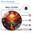 Vintage Sunset Landscape Wall Clock Decorative Art Art - 12'' Modern Glass Wall Clock