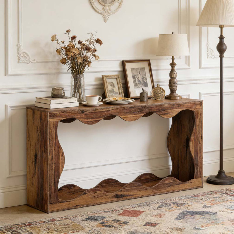 Table d'entrée de style moderne, Brun rustique