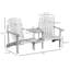 Chaise Adirondack en bois pour deux pour l'extérieur Outsunny, ensemble de chaises de foyer d'extérieur avec table et trou pour parasol, chaises de patio pour terrasse, piscine, jardin