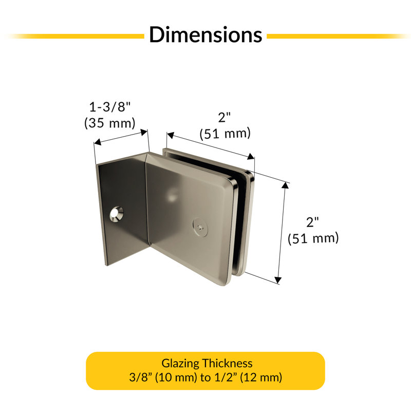 Pince à panneau fixe Brixwell BFPC037PN, Nickel poli, Oui