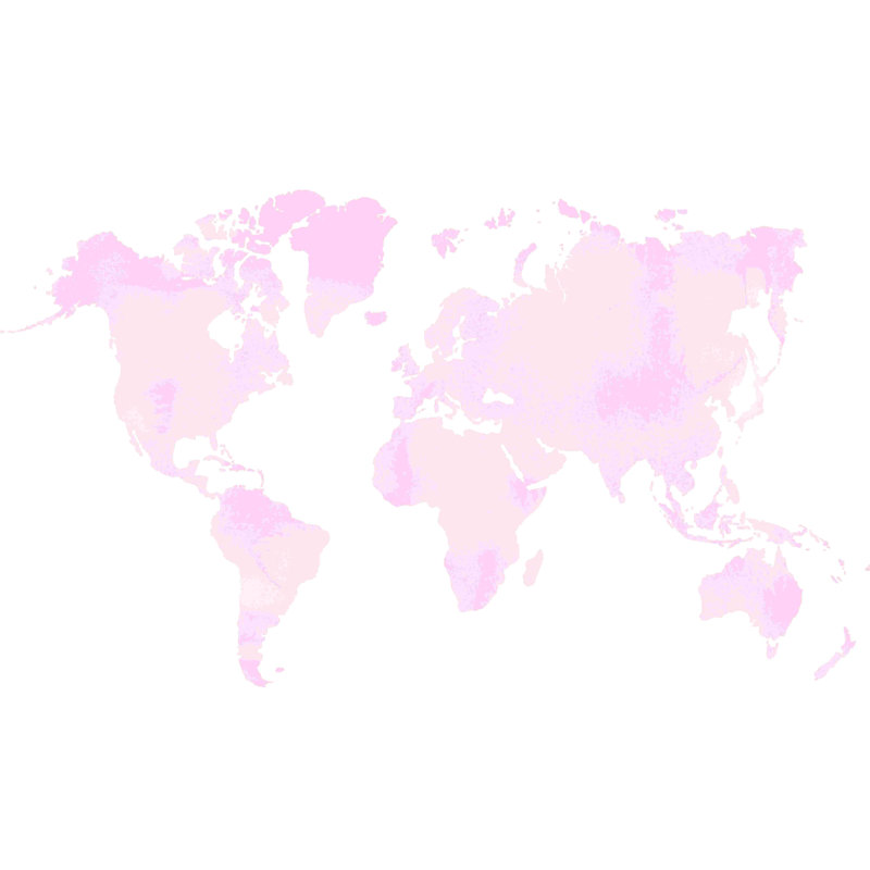 Monde rose, H 32 po x l 48 po