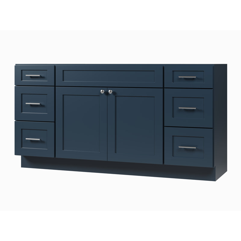 Base de meuble-lavabo simple 66 po Disar, Bleu