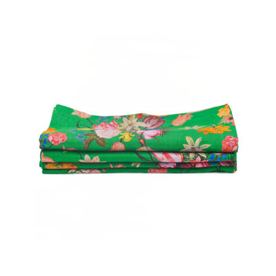 Floral Linen Square Napkins