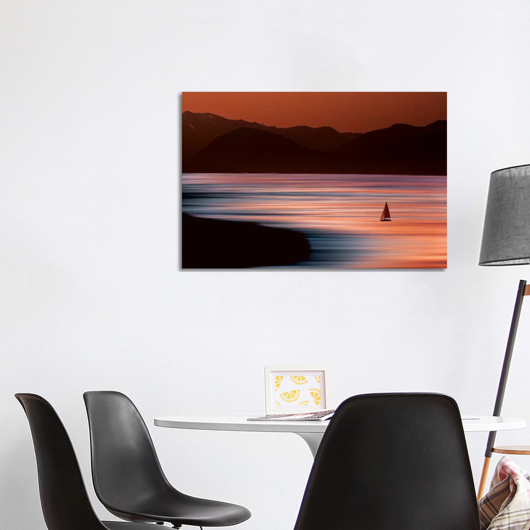 Sailboat on Surreal Ocean by David Orias - Wrapped Canvas 0