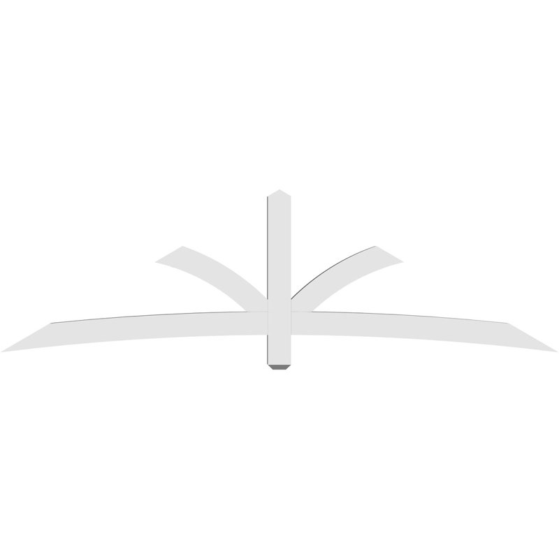 Support pour pignon Davenport, H 28 po x l 96 po (pas: 7/12), P 4 po x F 4 po, PVC