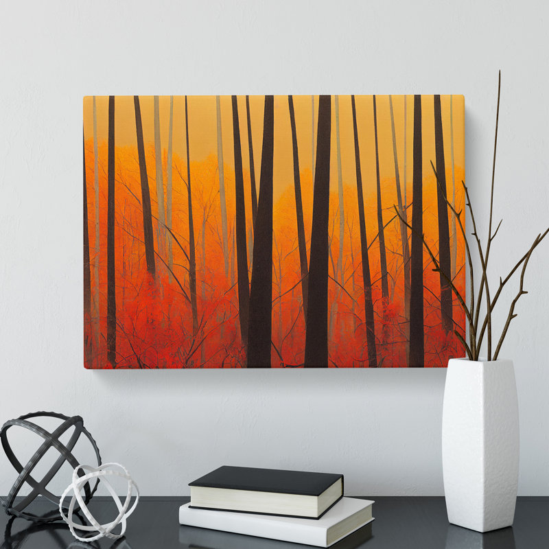 Astonishing Autumn Forest - Wrapped Canvas, 50cm H x 76cm W x 3cm D