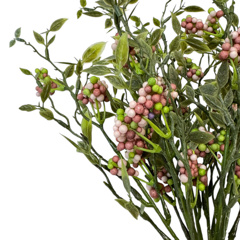 Meadow Berry Spray 13", Set Of 4, Pink
