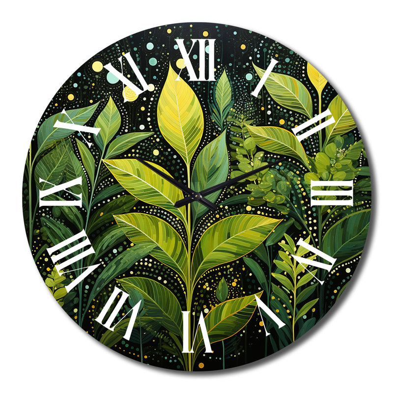 Chareese - Horloge murale florale, Très grand