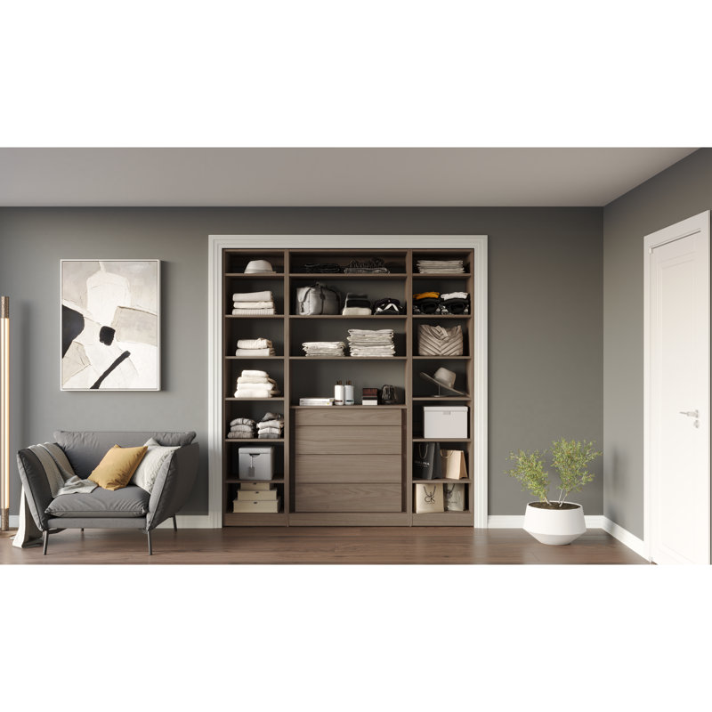 Système d'organisation 76 5/16 po, Brun