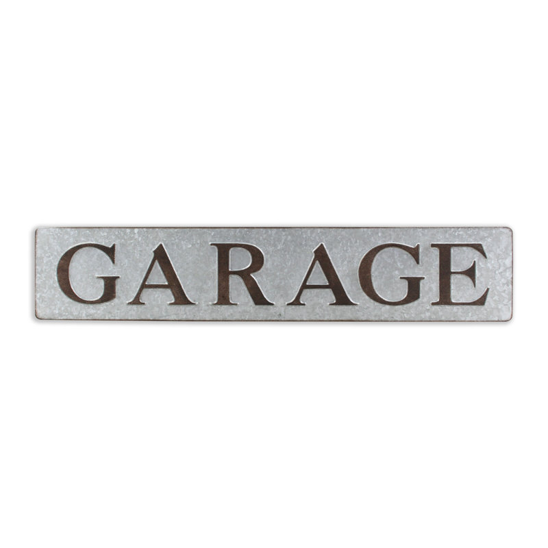 Décoration murale en métal galvanisé de garage